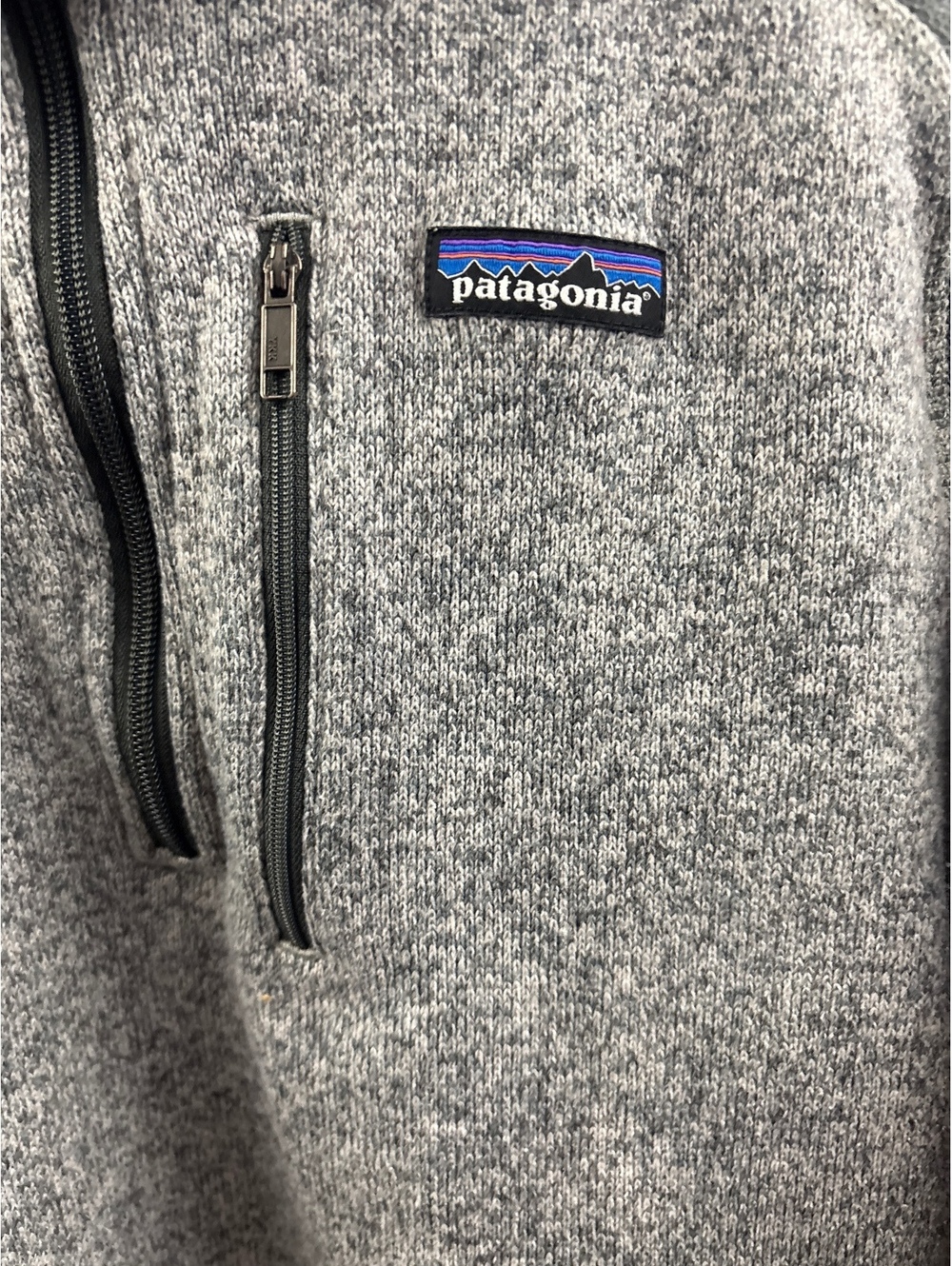 Patagonia Sweatshirt Mens M Gray 1/4 Zip Pullover Fleece Better Sweater Logo - Picture 2 of 6